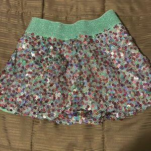 Teal sequins skirt Sz 5T